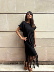 ROBE FRANGE NOIR