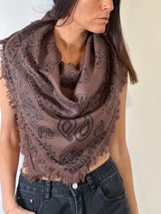 Écharpe bandana chocolat